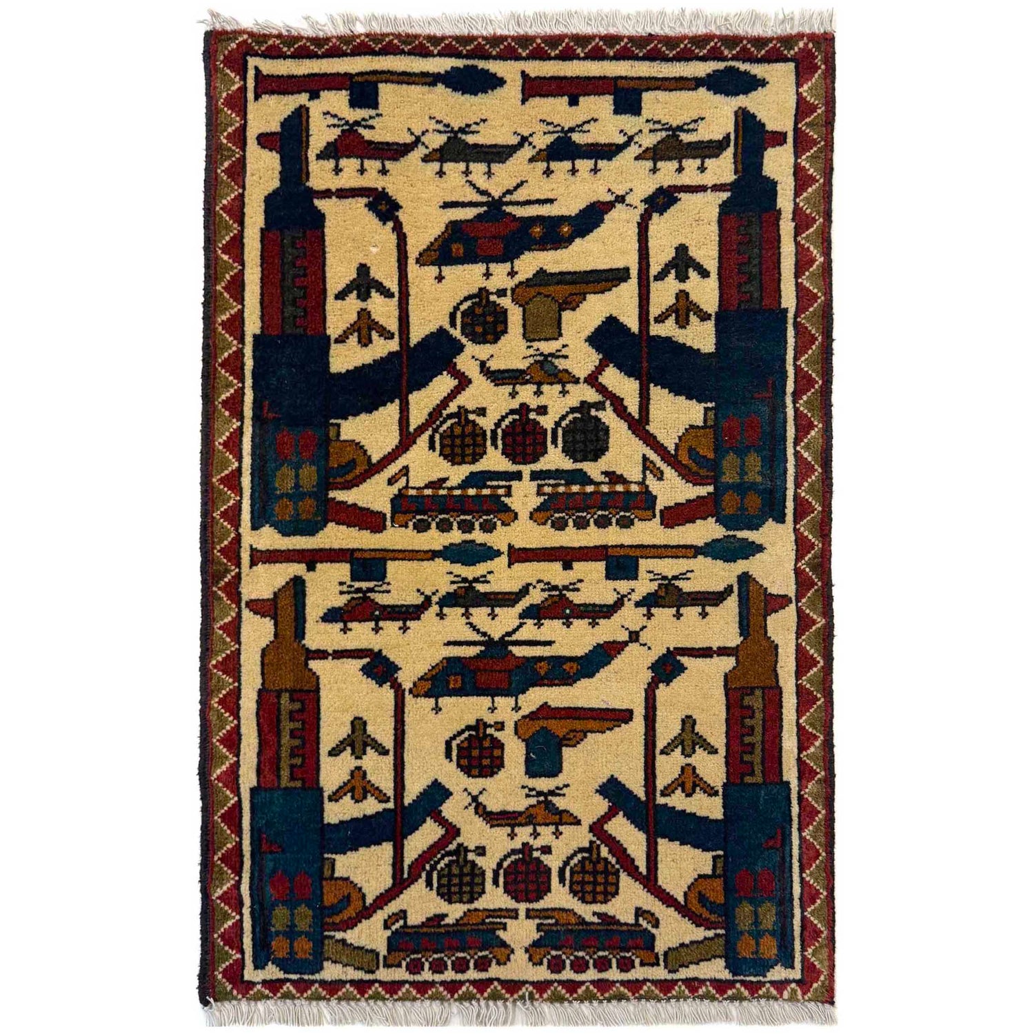 War Rug 1' 11" x 2' 11" (ft) - No. W36699