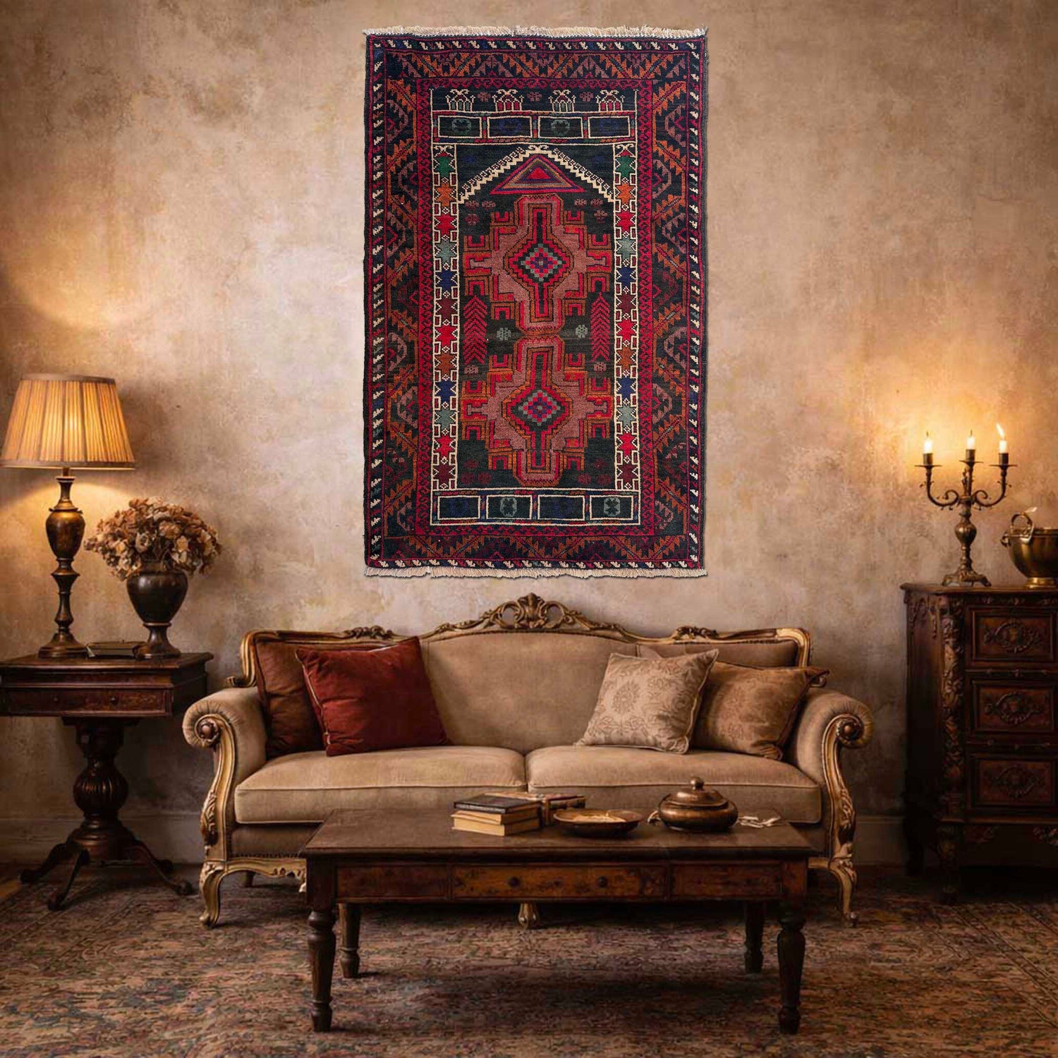 Islamic Prayer Rug 2' 9" x 4' 4" (ft) - No. W36703