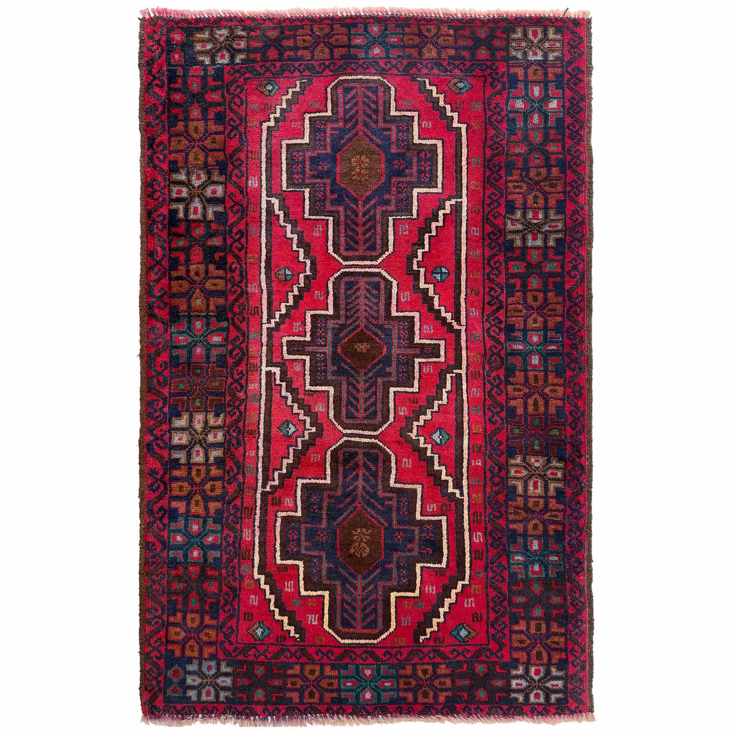 Red Color Baluchi Rug 2' 10" x 4' 6" (ft) -No W36704