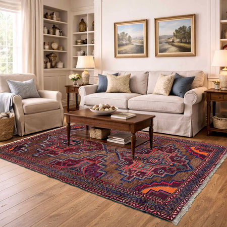 Multi Color Baluchi Rug 3' 7" x 6' 0" (ft) - No. W36718