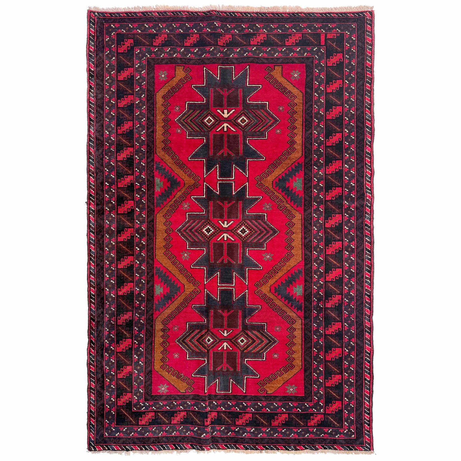 Traditional Baloch Rug 3' 10" x 6' 5" (ft) - No. W36719