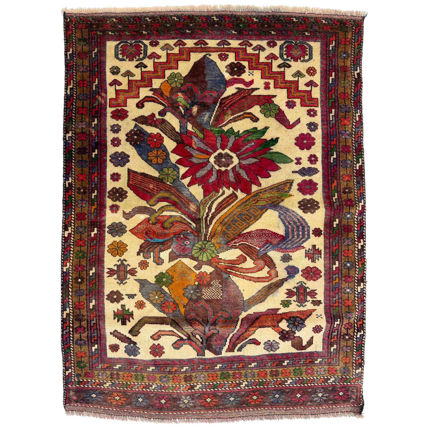 Tribal Baloch Rug 3' 5" x 4' 8" (ft) -No W36721