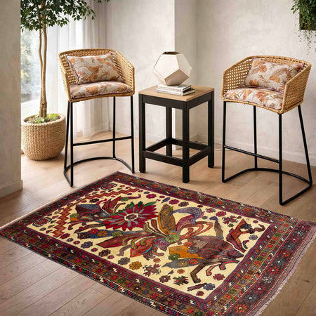 Tribal Baloch Rug 3' 5" x 4' 8" (ft) -No W36721