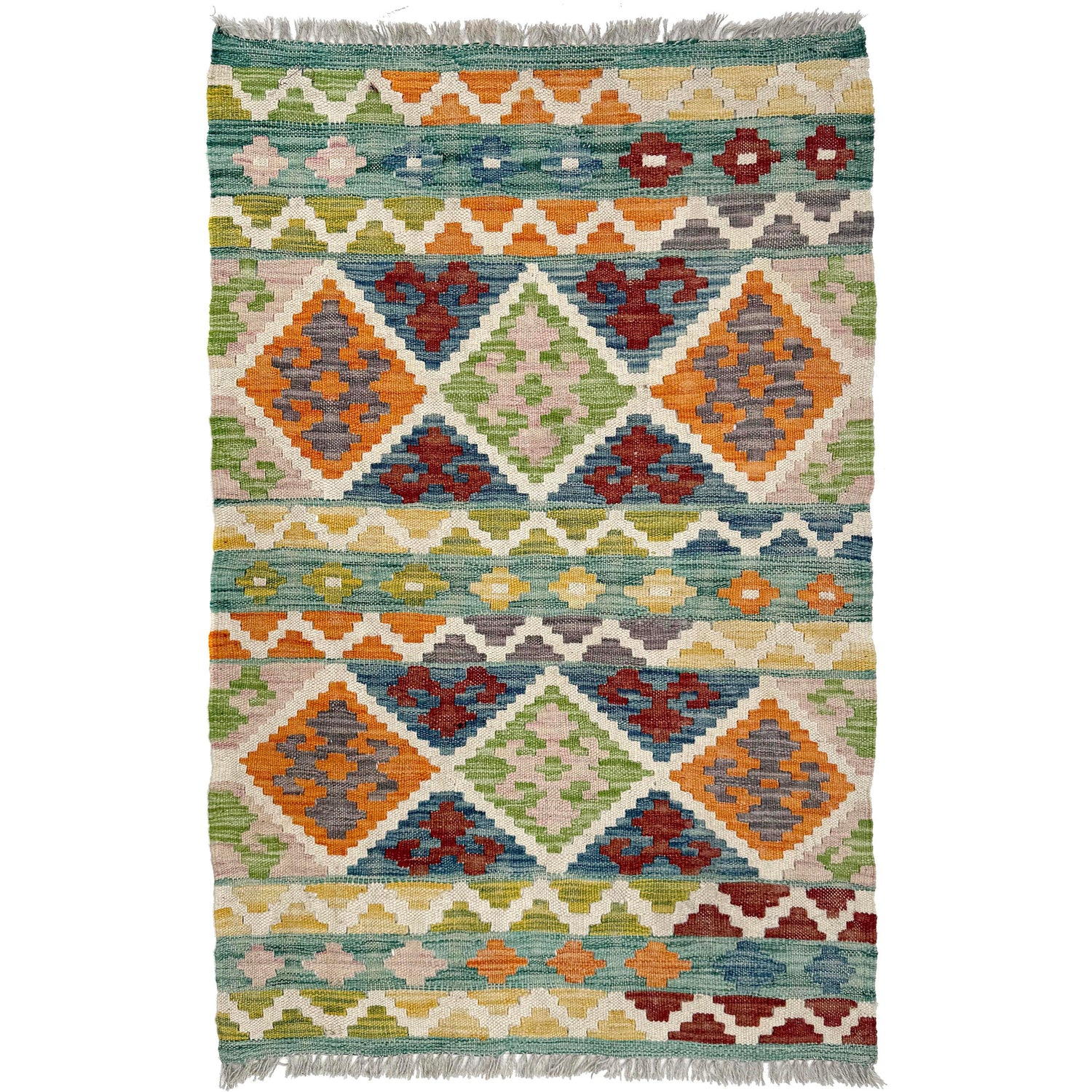Handmade Vegetable Kilim 2' 6" x 3' 11" (ft) - No. W36743