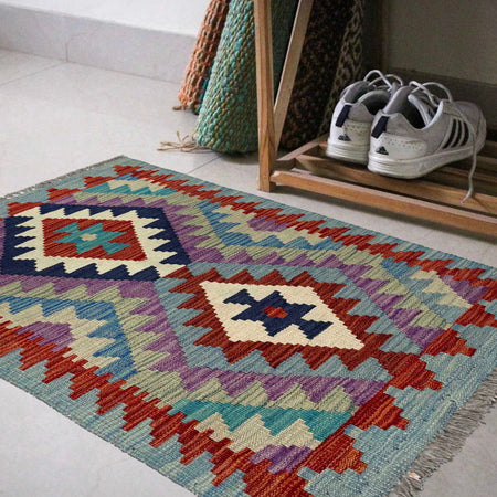 Handmade Vegetable Kelim 1' 10" x 2' 11" (ft) - No. W36746