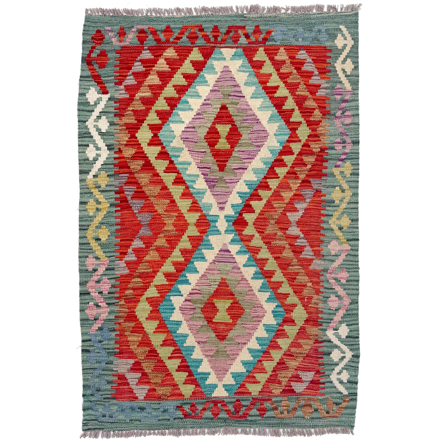 Handmade Vegetable Kelim 2' 7" x 4' 0" (ft) - No. W36766