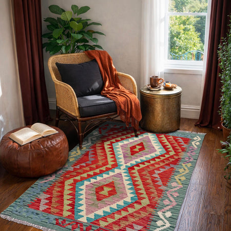 Handmade Vegetable Kelim 2' 7" x 4' 0" (ft) - No. W36766