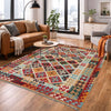 Handmade Vegetable Kelim 5' 1" x 6' 7" (ft) - No. W36768