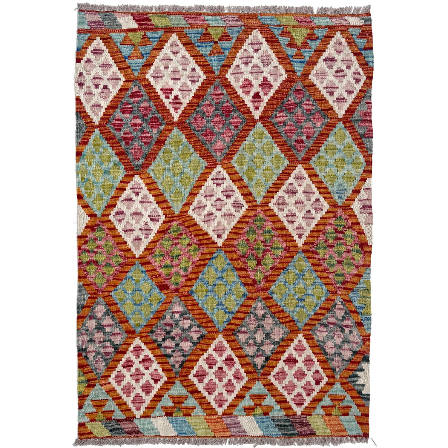 Handmade Vegetable Kilim 2' 9" x 4' 0" (ft) - No. W36774