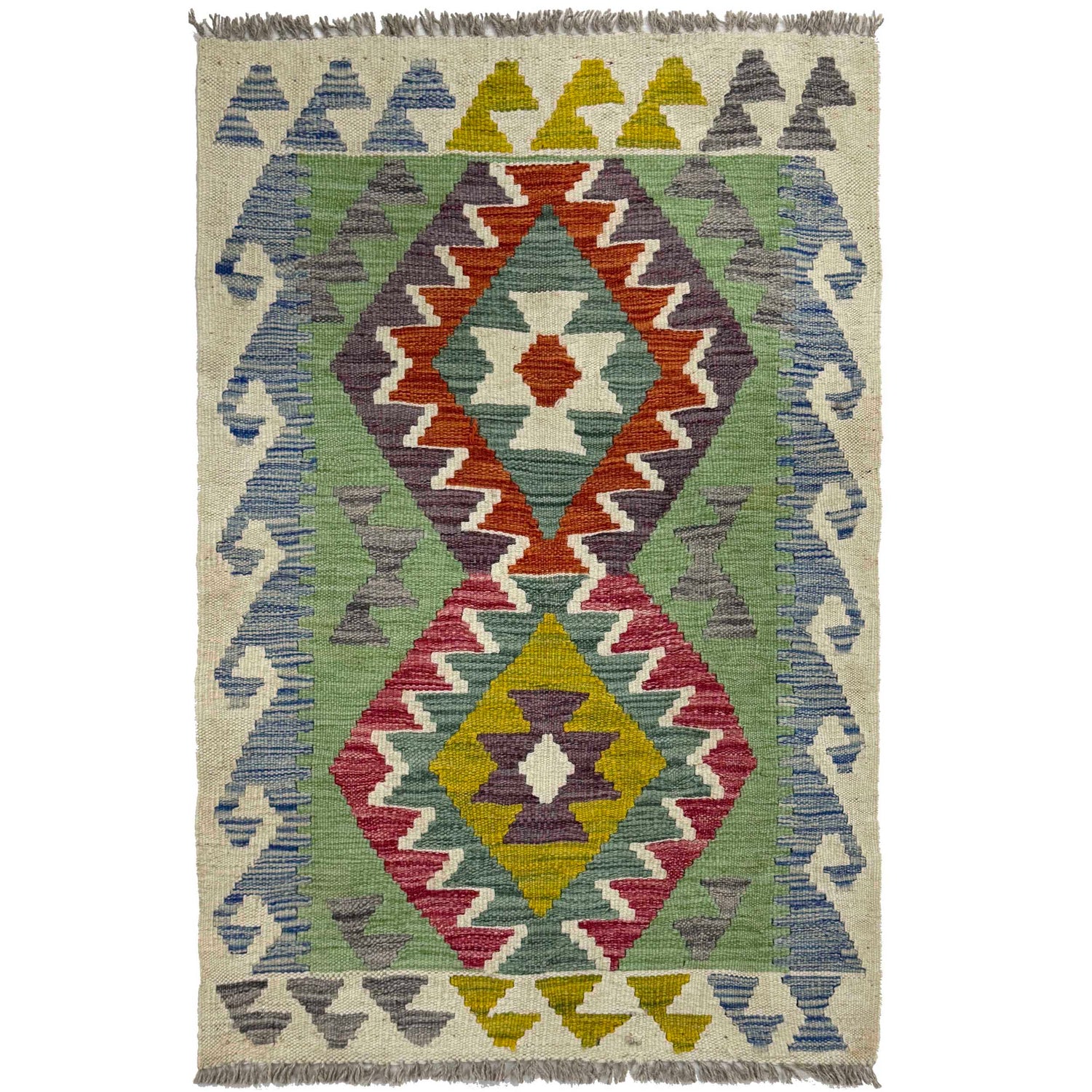 Handmade Vegetable Kilim 2' 2" x 3' 5" (ft) - No. W36784