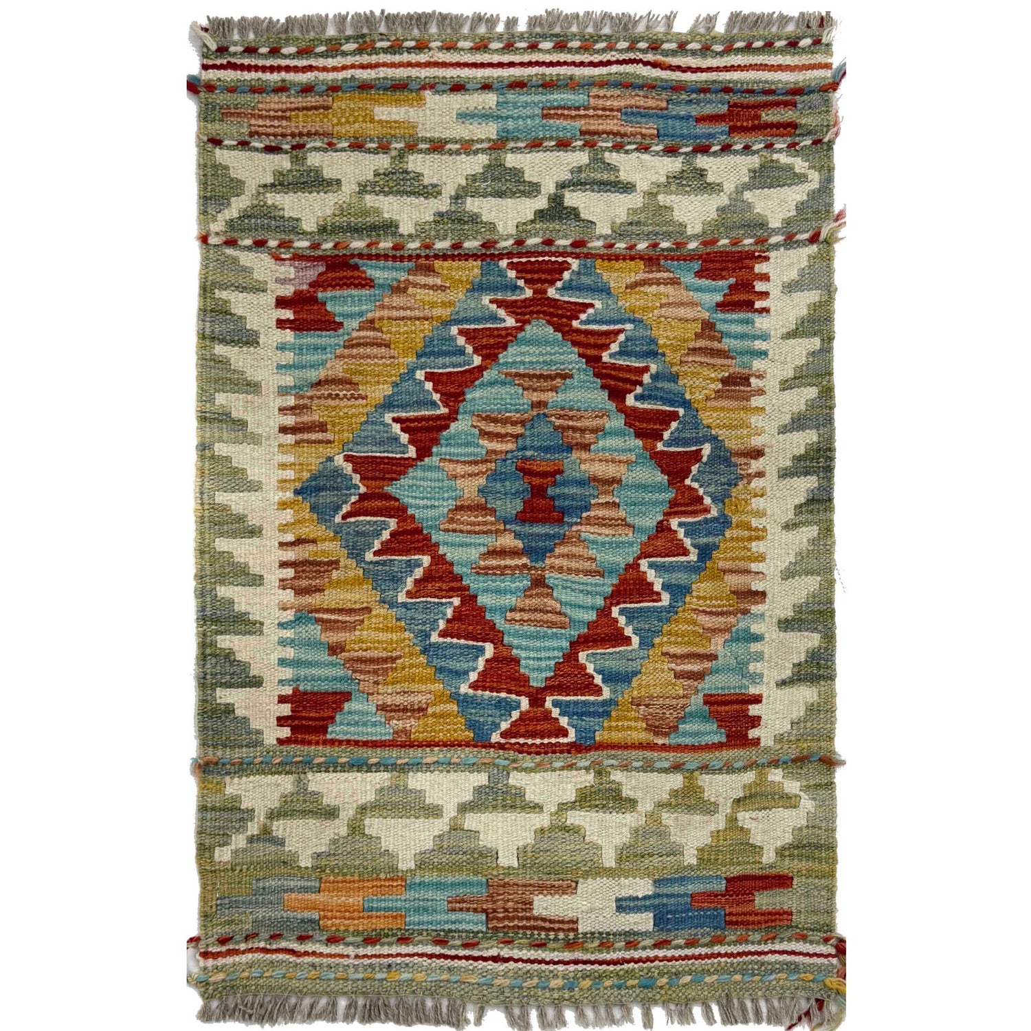 Handmade Vegetable Kelim 1' 9" x 2' 9" (ft) - No. W36785