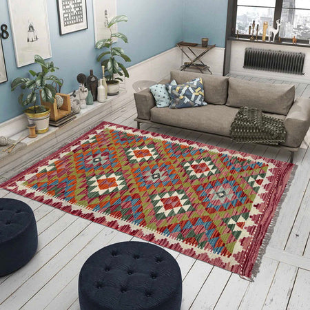 Handmade Vegetable Kilim 2' 9" x 4' 0" (ft) - No. W36799