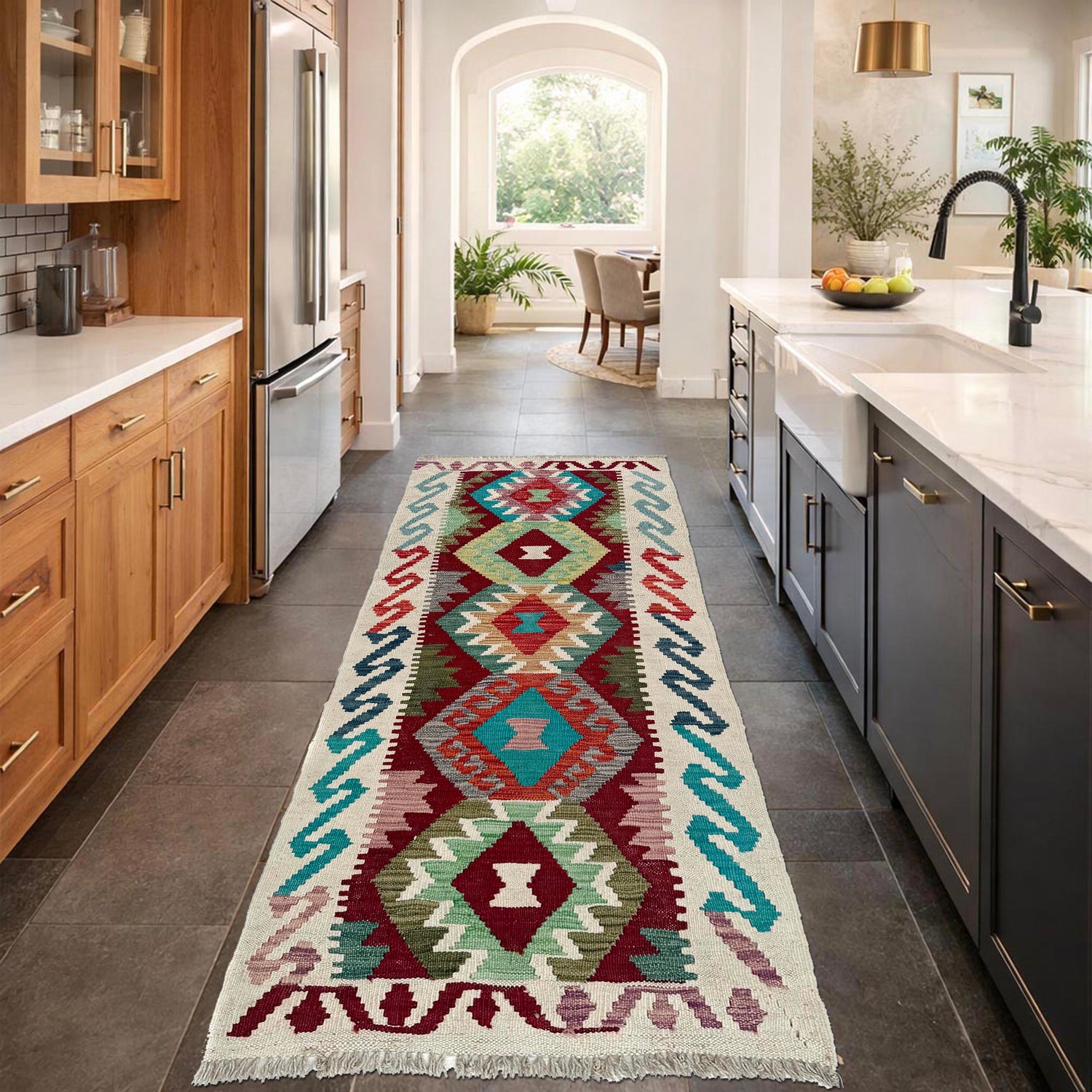 Vegetable Kilim Runner 2' 2" x 5' 4" (ft)- No. W36834