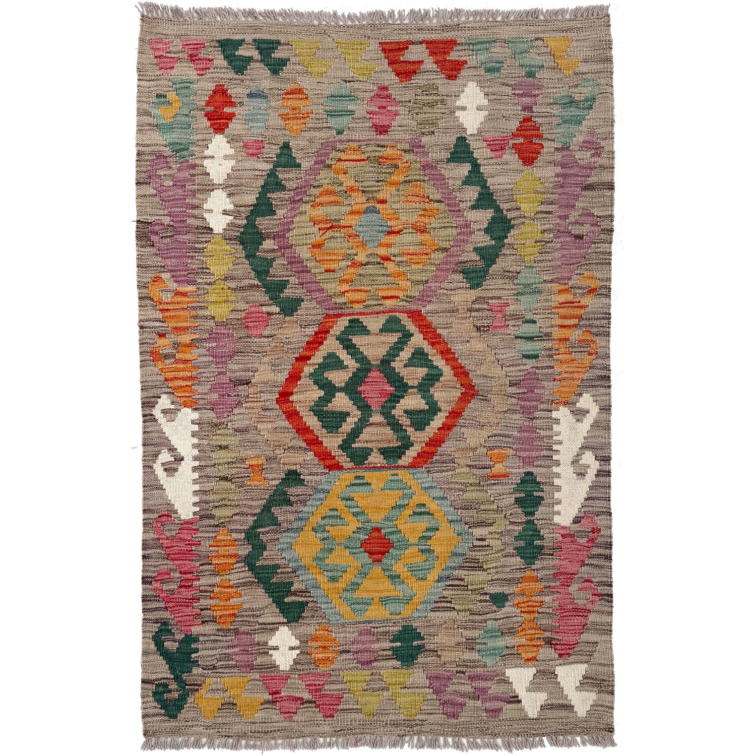 Handmade Vegetable Kelim 2' 7" x 4' 0" (ft) - No. W36836