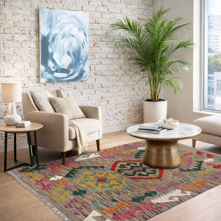 Handmade Vegetable Kelim 2' 7" x 4' 0" (ft) - No. W36836