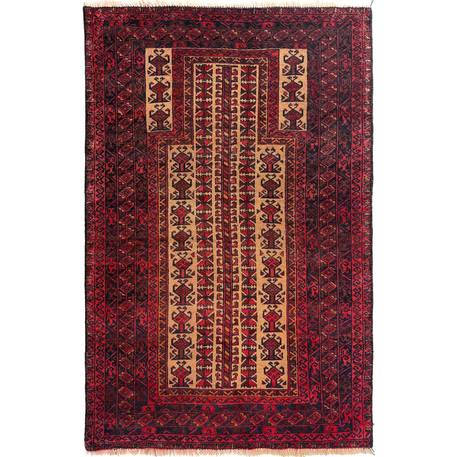 Multi Color Prayer Rug 3' 2" x 4' 11" (ft) - No. W36854