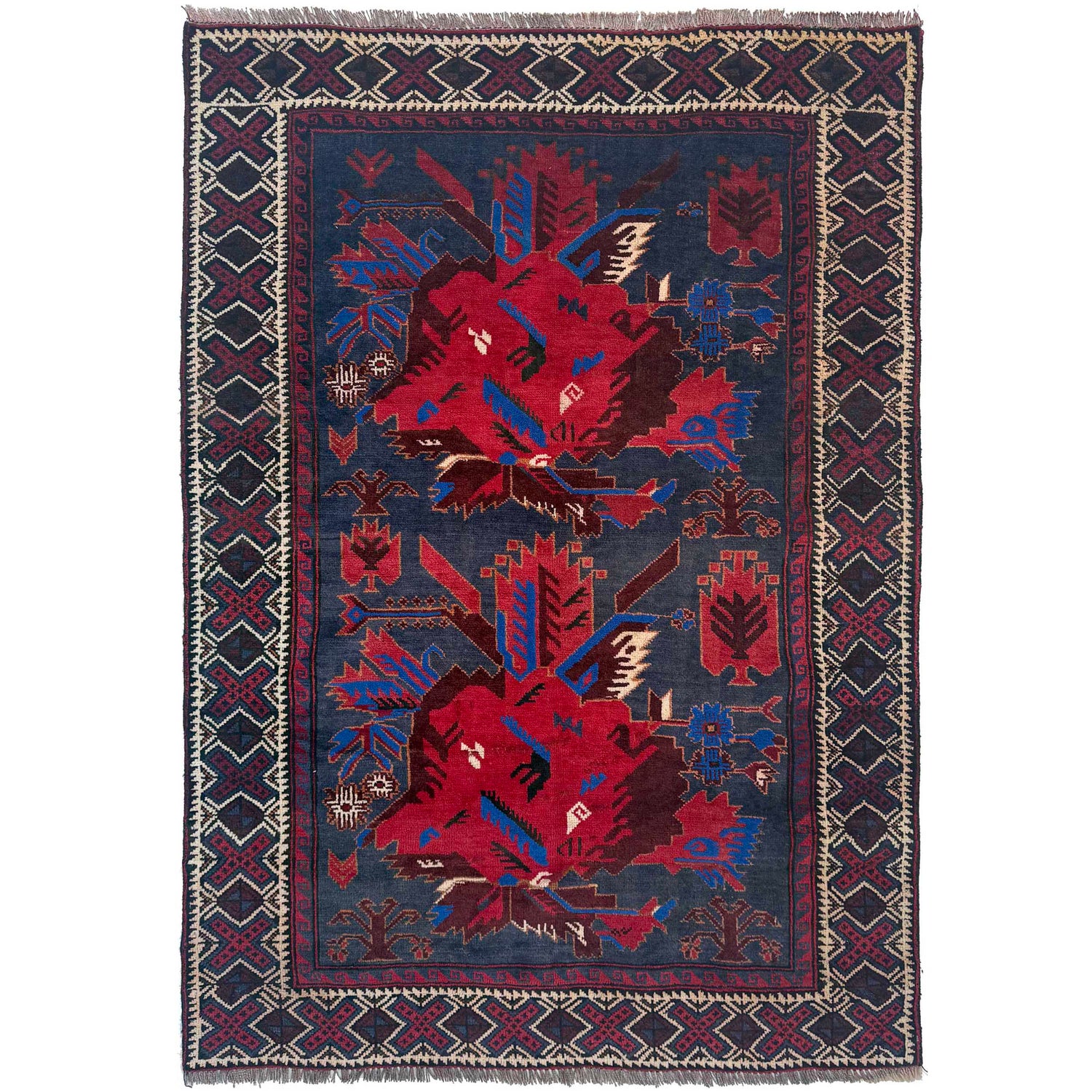 Handmade Baluchi Rug 4' 0" x 5' 6" (ft) - No. W36857