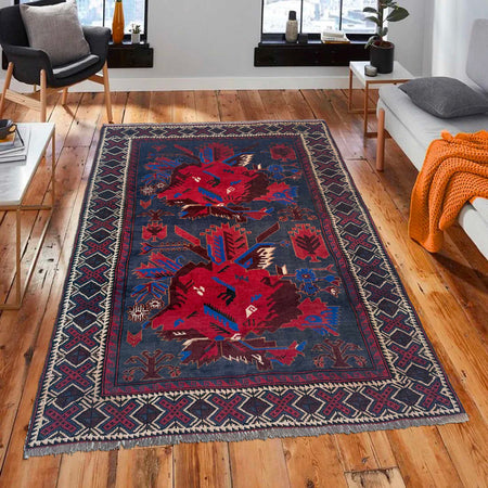 Handmade Baluchi Rug 4' 0" x 5' 6" (ft) - No. W36857