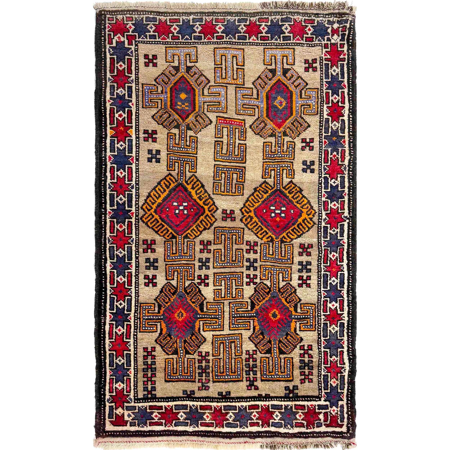 Traditional Baloch Rug 2' 7" x 4' 7" (ft) - No. W37612