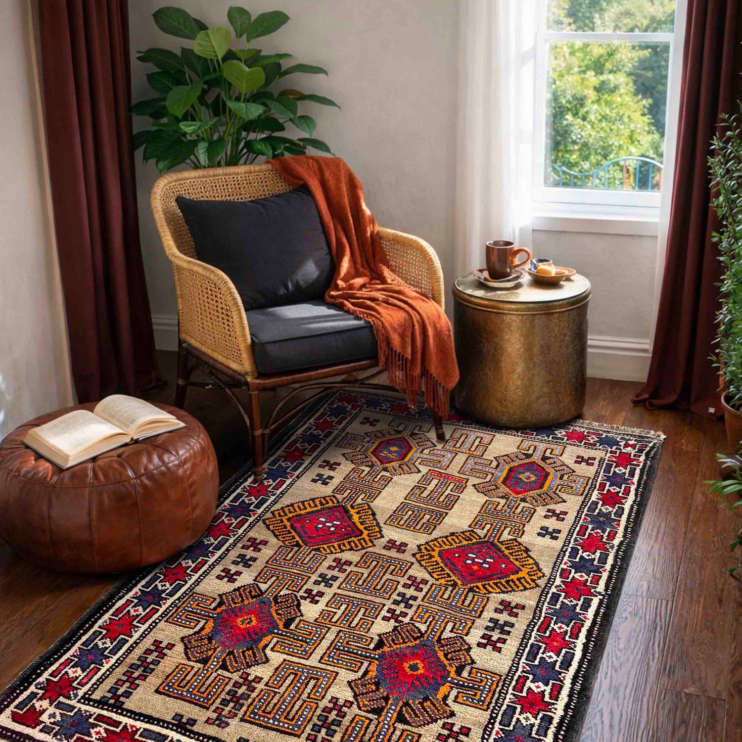 Traditional Baloch Rug 2' 7" x 4' 7" (ft) - No. W37612
