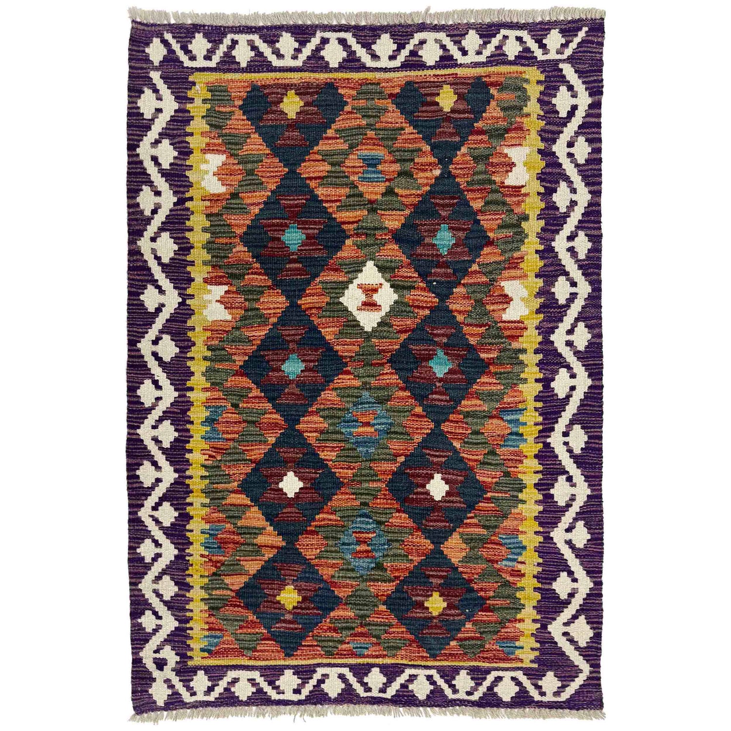 Handmade Vegetable Kelim 2' 7" x 4' 0" (ft) - No. W38090