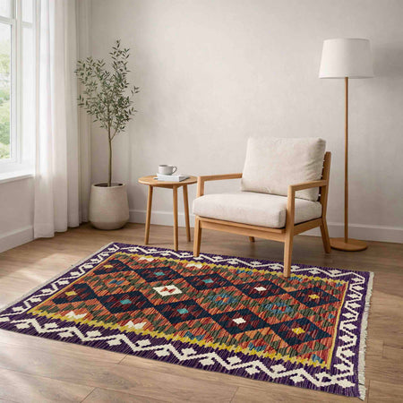 Handmade Vegetable Kelim 2' 7" x 4' 0" (ft) - No. W38090