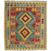 Handmade Vegetable Kilim 3' 5" x 4' 1" (ft) - No. W38244