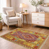 Handmade Vegetable Kelim 3' 6" x 5' 1" (ft) - No. W38246