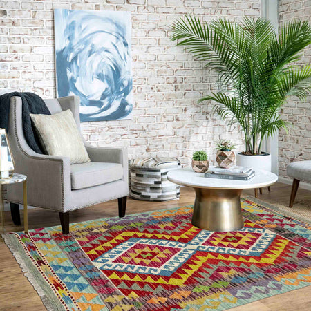 Handmade Vegetable Kilim 2' 9" x 3' 10" (ft) - No. W38561