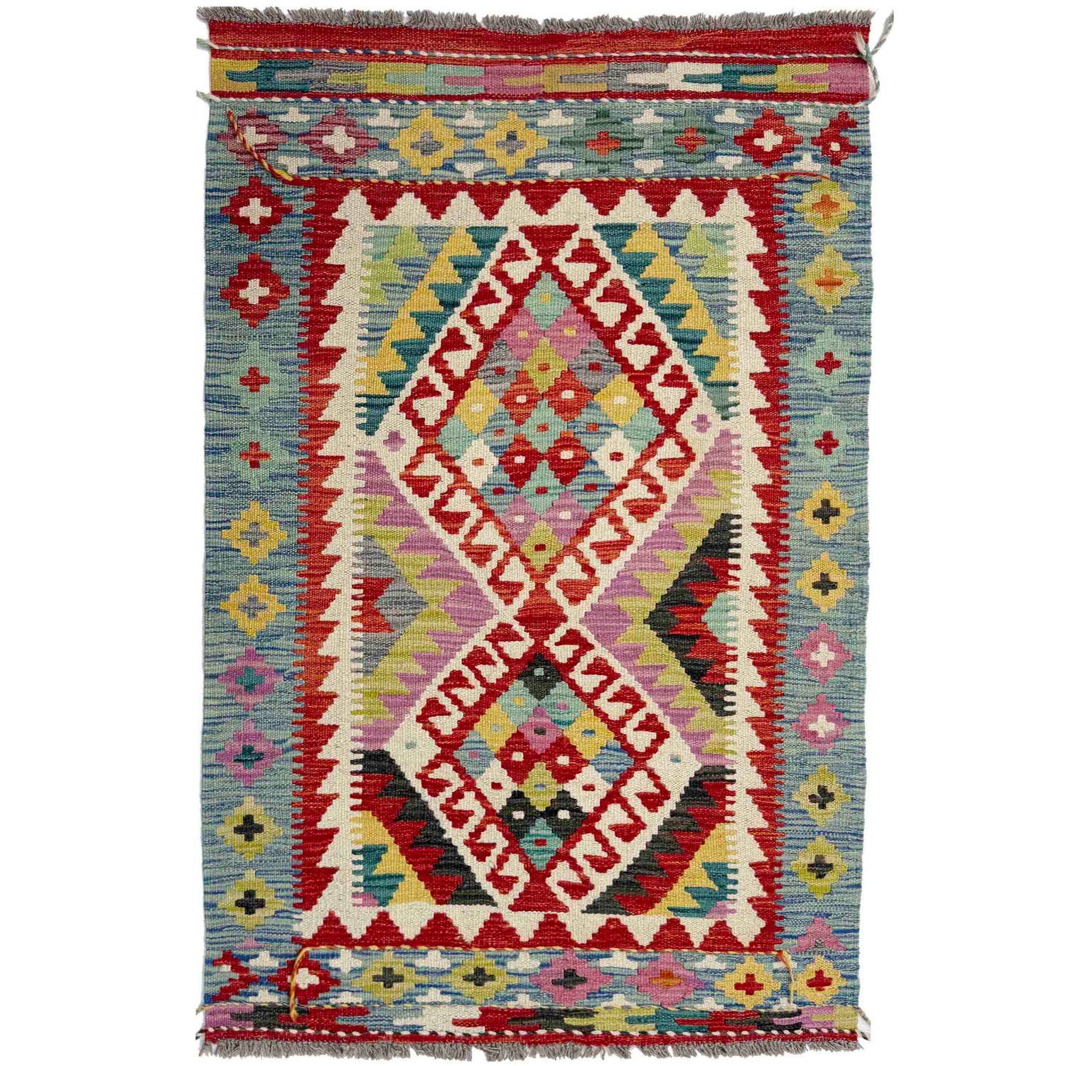 Handmade Vegetable Kelim 2' 10" x 4' 7" (ft) - No. W38563