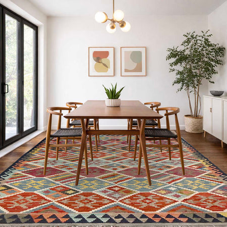 Handmade Vegetable Kelim 5' 9" x 8' 2" (ft) - No. W38939