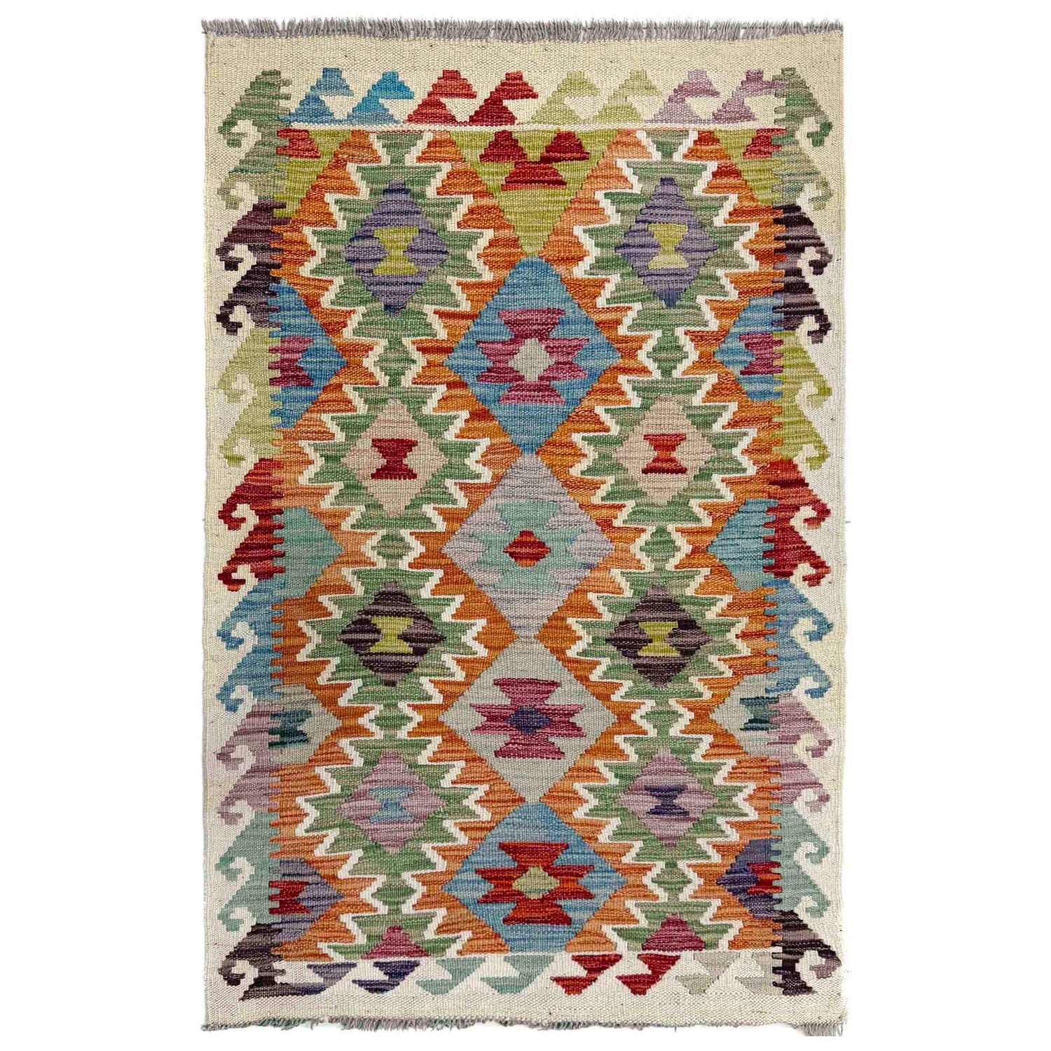 Handmade Vegetable Kelim 2' 7" x 4' 0" (ft) - No. W39910