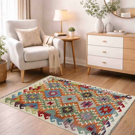 Handmade Vegetable Kelim 2' 7" x 4' 0" (ft) - No. W39910