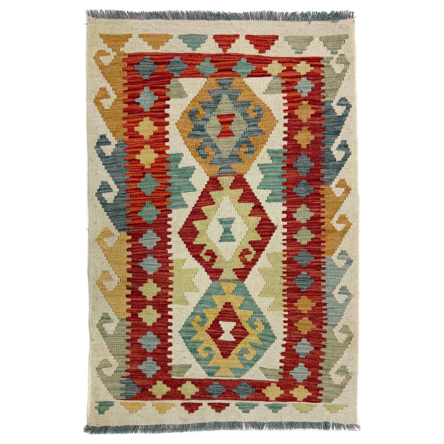 Handmade Vegetable Kilim 2' 6" x 3' 10" (ft) - No. W39916