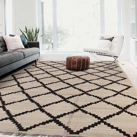 Modern Handmade Kilim 6' 10" x 10' 2" (ft) - No. Y13091