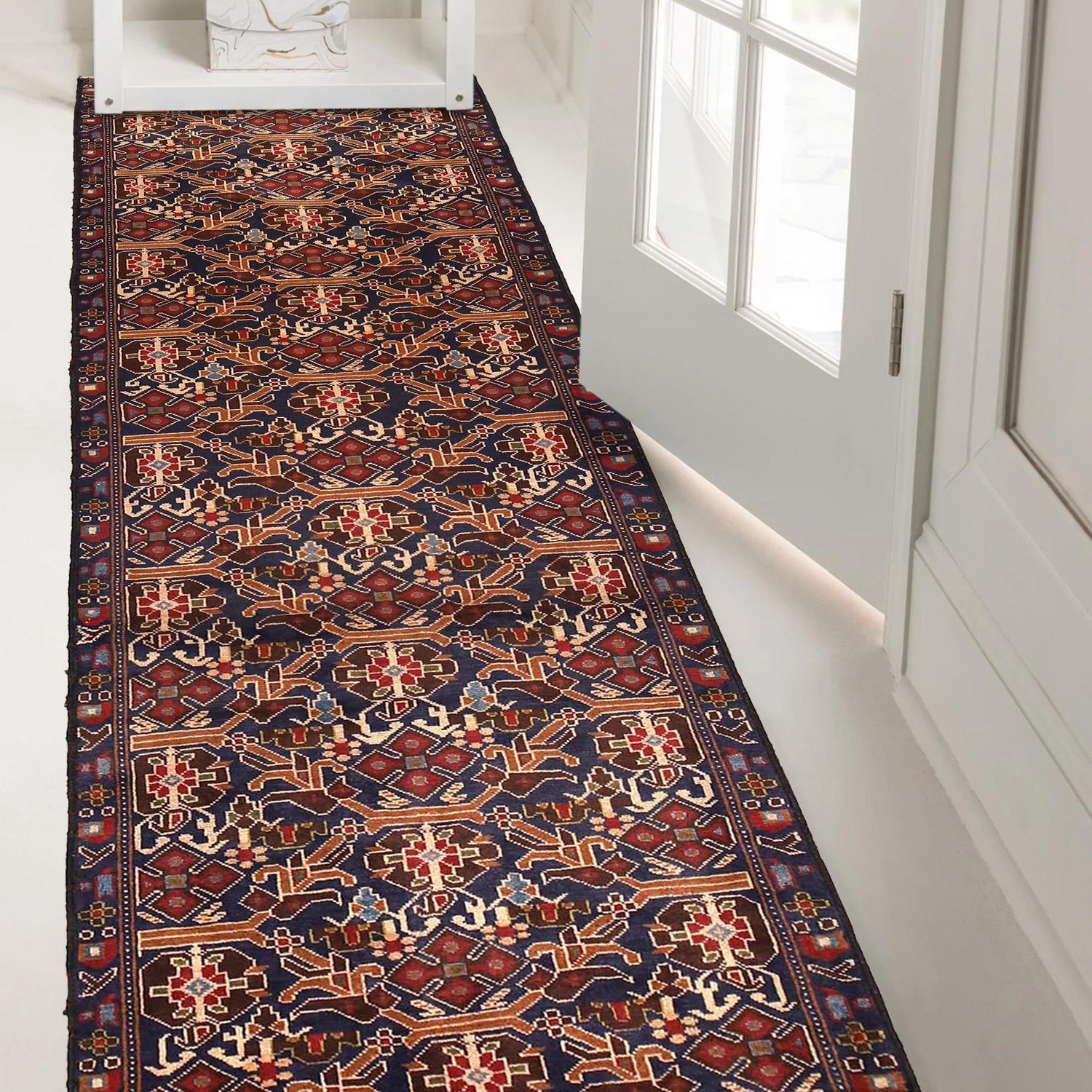 Hand Knotted Vintage Baluchi Runner 2' 9" x 9' 0" (ft) - No. Y13585