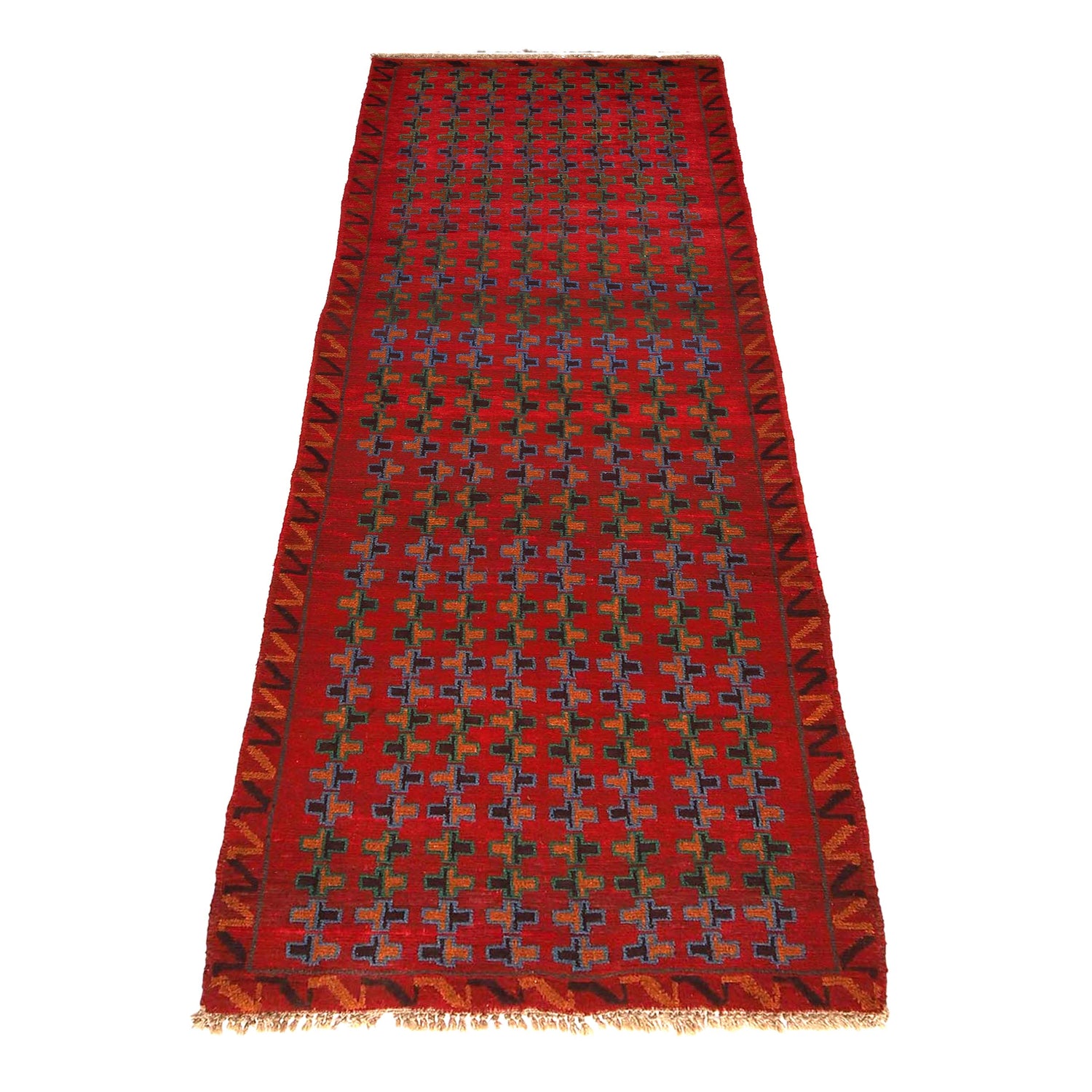 Red Baluchi Runner 2' 6" x 8' 2" (ft) - No. Y15005