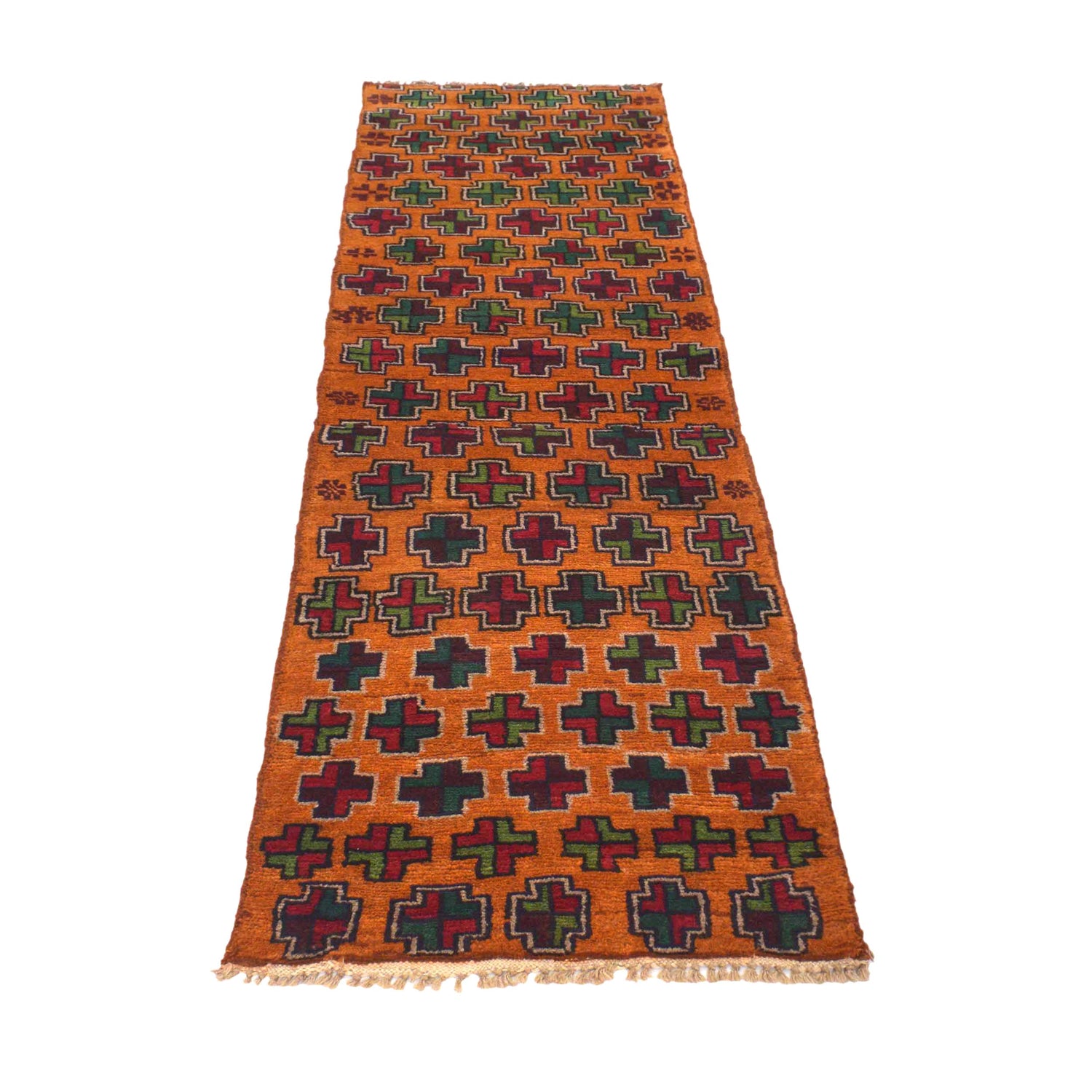 Orange Baluchi Runner 2' 4" x 7' 9" (ft) - No. Y15396