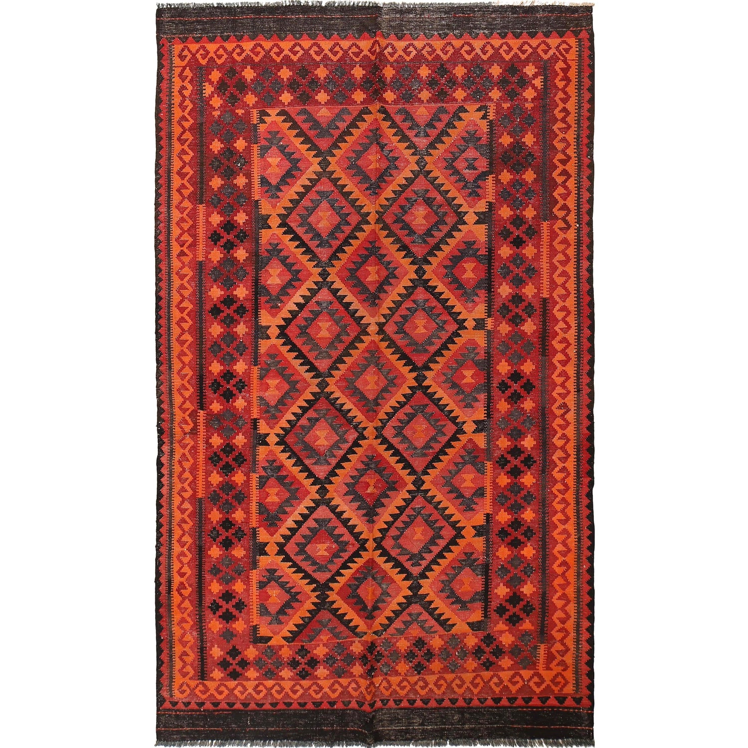 Vintage Kilim 4' 8" x 8' 1" (ft) - No. Y15799
