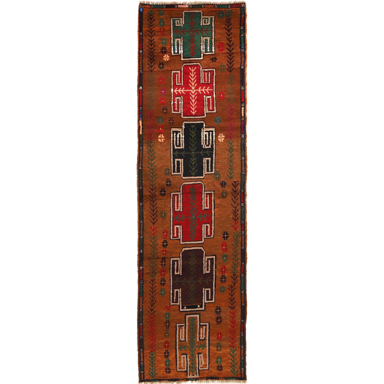 Hand Knotted Baluchi Runner 2' 4" x 8' 7" (ft) - No. Y15909