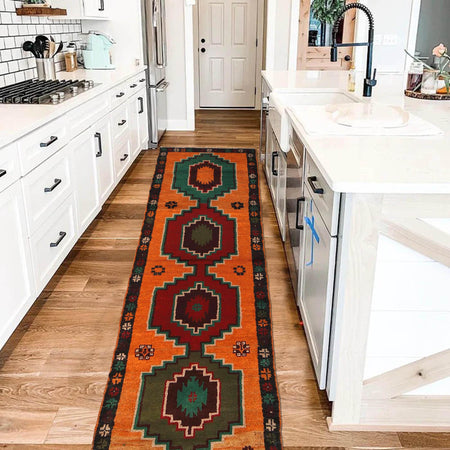 Orange Color Baluchi Runner 2' 3" x 7' 9" (ft) - No. Y16016