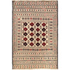 White Flatweave Kilim 4' 3" x 6' 4" (ft) - No. Y16068