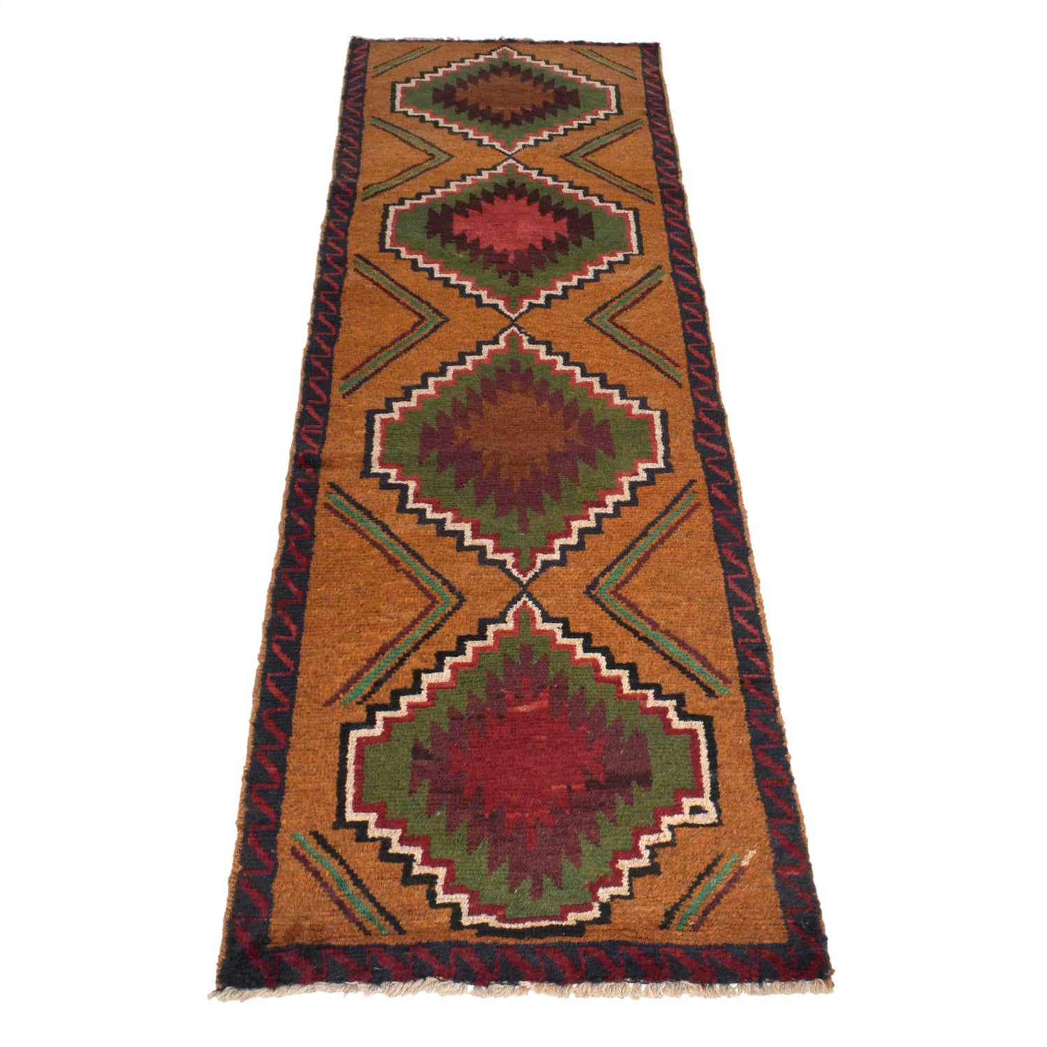 Hand Knotted Baluchi Runner 2' 0" x 8' 2" (ft) - No. Y16139