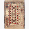 Handwoven Soumak Kilim 4' 4" x 6' 4" (ft) - No. Y16160