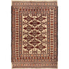 White Flatweave Kilim 4' 4" x 6' 4" (ft) - No. Y16165