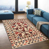 White Flatweave Kilim 4' 5" x 5' 4" (ft) - No. Y16166