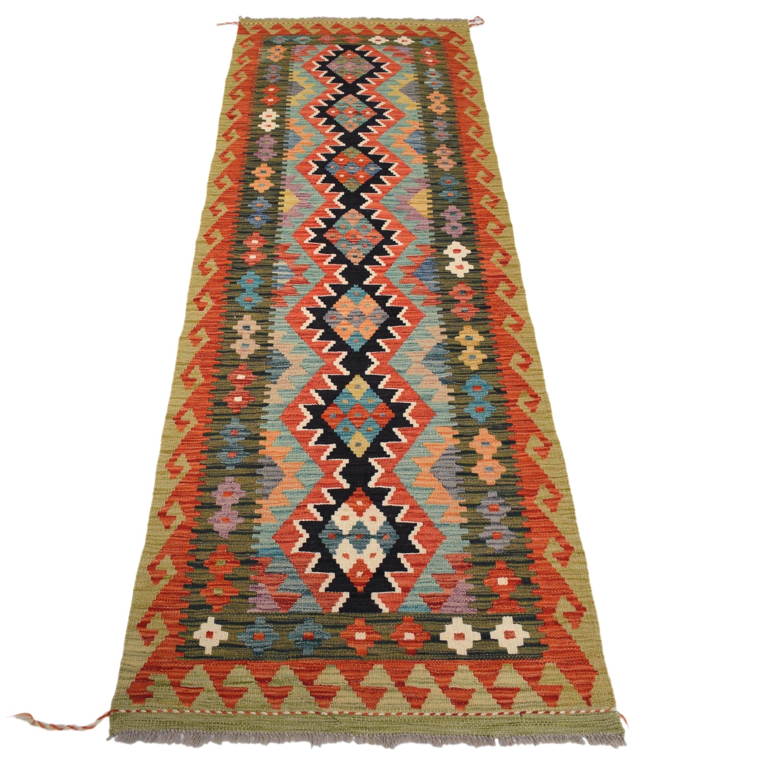 Vegetable Kilim Runner 2' 7" x 8' 2" (ft) - No. Y31573