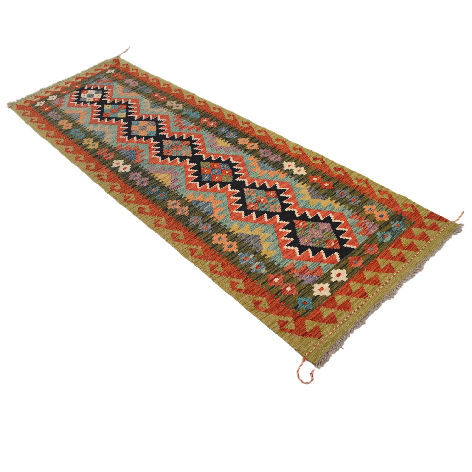 Vegetable Kilim Runner 2' 7" x 8' 2" (ft) - No. Y31573