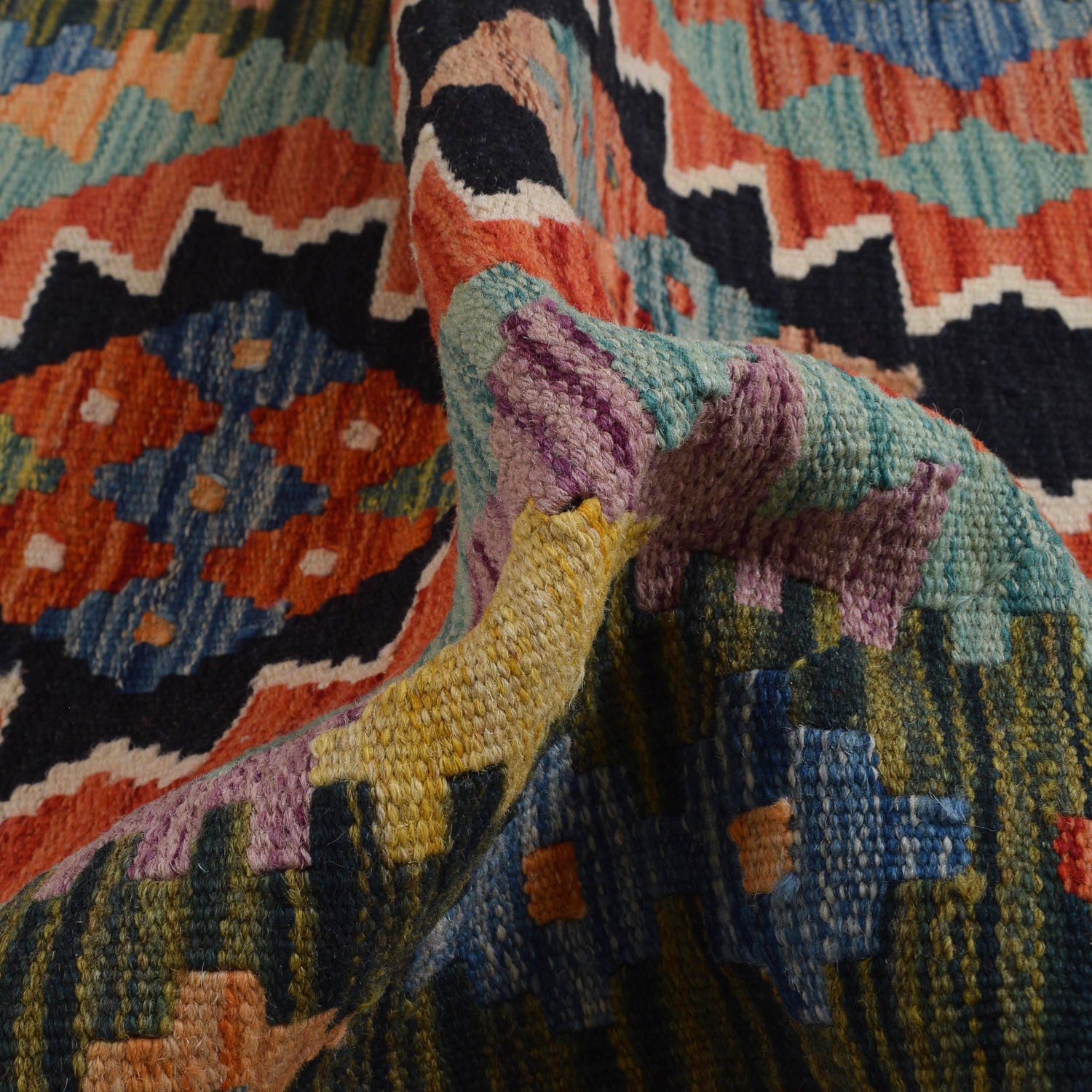 Vegetable Kilim Runner 2' 7" x 8' 2" (ft) - No. Y31573