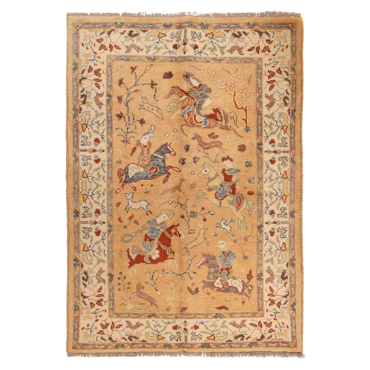 Handmade Pictorial Rug 4' 0" x 5' 10" (ft) - No. Y33029